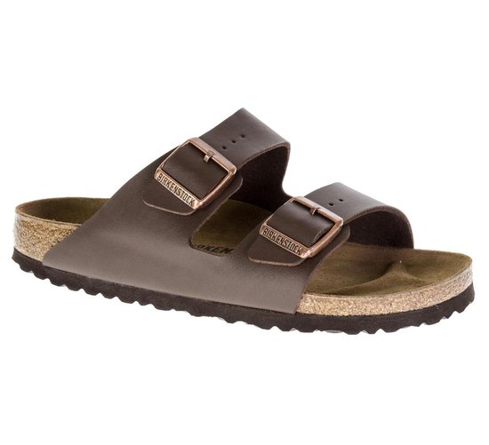 Birkenstock - Arizona - Comfort slippers - Heren - Dark Brown BF - - Maat 43