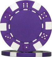 Pokerchip Dice Chip - Paars - 11,5 gram - 25 stuks