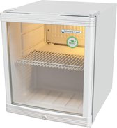 Gastro-Cool KW50 - Mini koelkast met glazen deur 46 Liter - Zilver/Zilver/Wit 203400