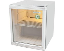 Gastro-Cool KW50 - Mini koelkast met glazen deur 46 Liter - Zilver/Zilver/Wit 203400