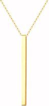 daytodaylooks - Staaf ketting - Minimalistische bar necklace - Stevige schakel - Nikkelvrij - Goudkleurig