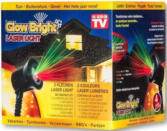 Glow Bright Laser Light Feest Verlichting - kersverlichting - buiten lamp  verlichting | bol.com