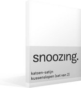 Snoozing - Katoen-satijn - Kussenslopen - Set van 2 - 50x70 cm - Wit