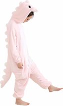 Roze Dino Onesie Verkleedkleding - Volwassenen & Kinderen - XXS (1.30 - 1.40 cm)