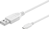 Microconnect USBABMICRO0,60W USB-kabel 0,6 m USB 2.0 USB A Micro-USB B Wit