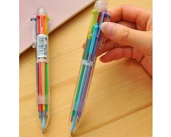 2 stuks 6-in-1 kleuren balpen