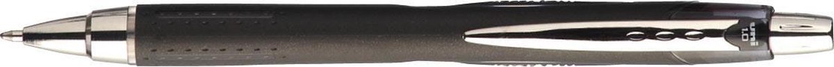 14x uni-ball intrekbare roller Jetstream zwart, schrijfbreedte 0,45mm, schrijfpunt 1mm