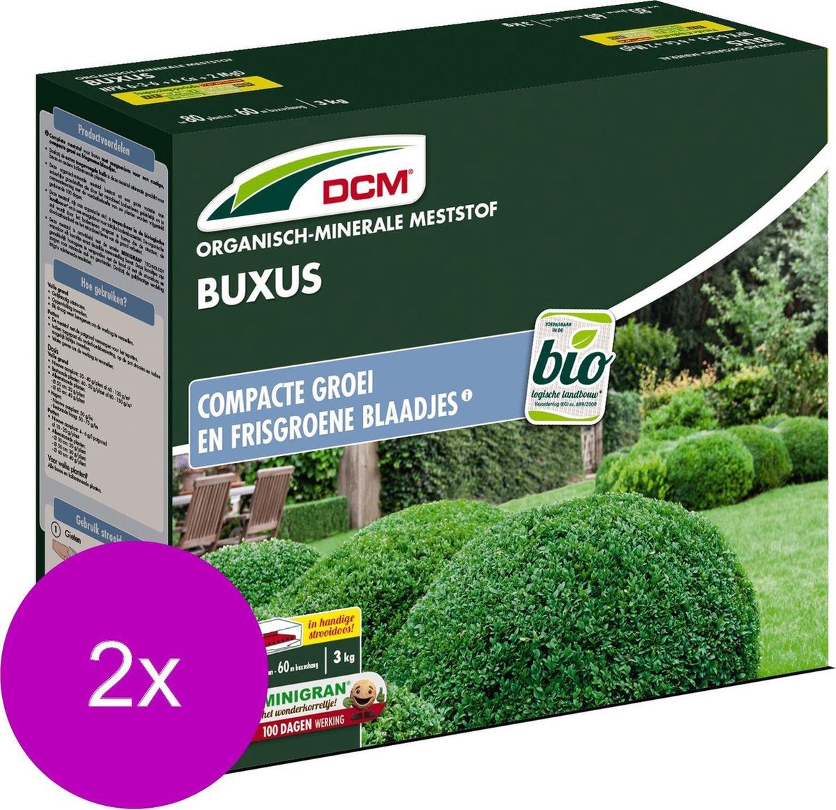 Dcm Meststof Buxus - Siertuinmeststoffen - 2 x 3 kg