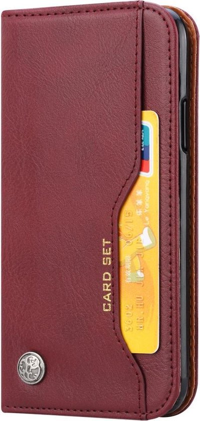 Étui portefeuille iPhone XS Max Porte-cartes Bordeaux