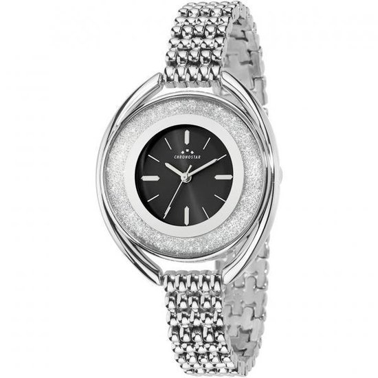 Chronostar Glitter dames horloge met kristallen | bol.com