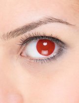 ZOELIBAT - Cosmetische contactlenzen met rood raster