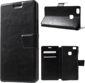 Zwart book case hoesje wallet Huawei P9 Lite