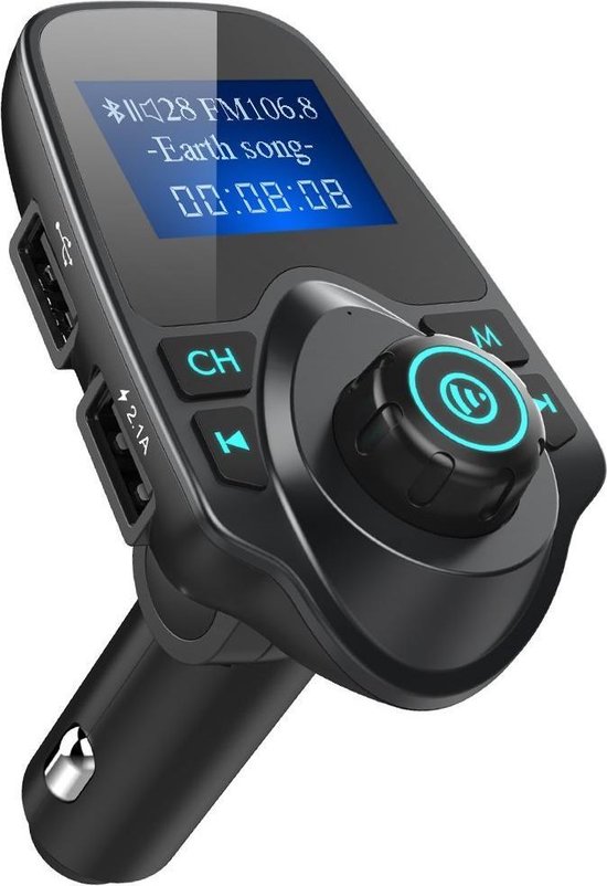 Bluetooth Carkit - Fm-Transmitter met LED | bol.com