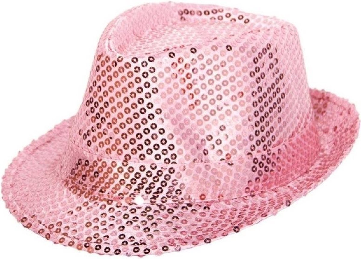 Hoedje met roze pailletten
