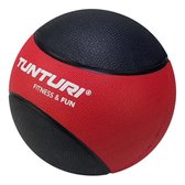 Tunturi Medicine Ball - Medicijnbal - Crossfit ball - 3 kg - Rood/Zwart Rubber