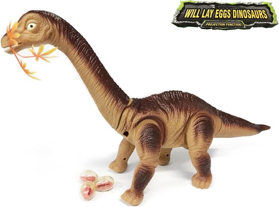 Dinosaurus speelgoed - Diplodocus - Dino geluiden - legt eieren - 51CM  (inclusief... | bol.com