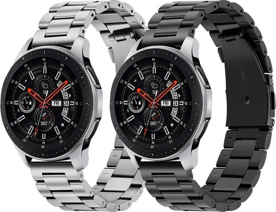 Bol Com Yono Rvs Bandje Samsung Galaxy Watch 46mm Gear S3 Zwart Zilver
