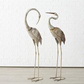 Kraanvogels - 2 set - 129 cm - Metaal - binnen en buiten