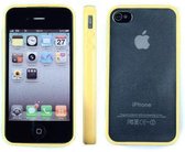 Hoesje Bumper case met achterkant Licht Geel/Yellow voor Apple iPhone 4/4S