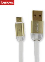 Lenovo USB Kabel naar Micro-USB kabel 2A - 1M - Wit/Goud