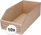 10x Sorteer/Opslag bakjes 15 x 30 cm van karton