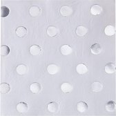 Papieren servetten - Polka Dot - Zilver (20 stuks)