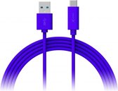 XLayer USB naar USB-C kabel - Oplaadkabel 3A voor USB-C apparaten - USB 3.0 5 Gb/s - 1 meter - blauw