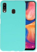 BackCover Hoesje Color Telefoonhoesje voor Samsung Galaxy A20 - Turquoise