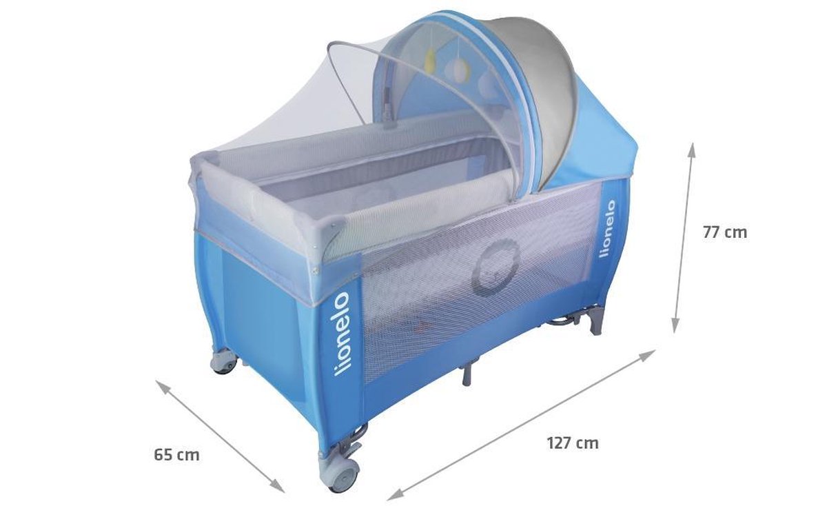Lionelo Sven Plus - Meegroeibed - Campingbedje - 127x60cm - Tot 15kg Set 2in1 Co Sleeper Lionelo Sven Plus - Meegroeibed - Campingbedje - 127x60cm - Tot 15kg Set 2in1 Co Sleeper