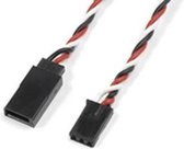 Revtec - Servo verlengkabel - Gedraaide kabel - Futaba - 22AWG / 60 Strengen - 45cm - 1 st