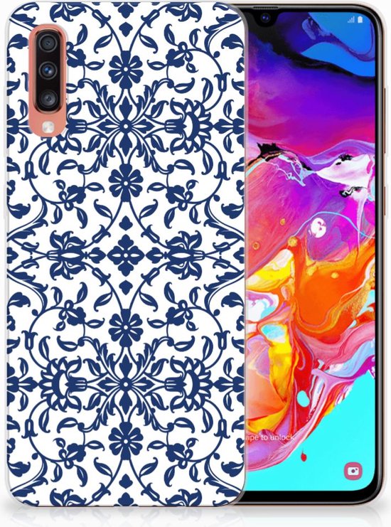 Napier Eigenlijk opwinding Samsung A70 GSM Hoesje Flower Blue | bol.com