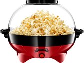 Gadgy Popcorn Machine Rond met anti-aanbaklaag - Popcorn Maker Stil en Snel - 5 liter - Rood