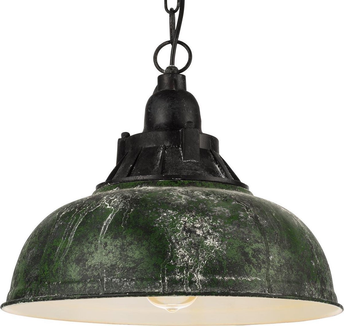 EGLO Vintage Grantham 1 - Hanglamp - 1 Lichts - Groen-Antiek, Zwart