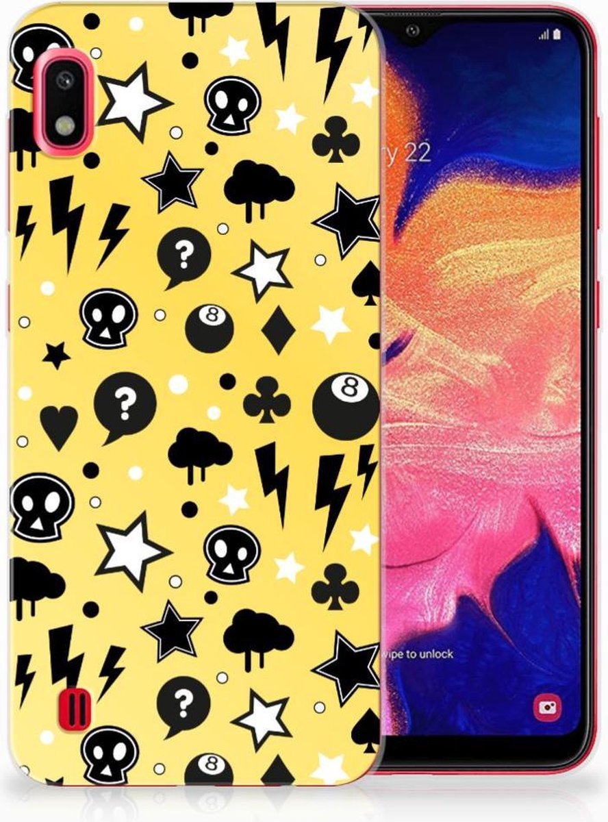 Silicone Back Case Samsung Galaxy A10 Punk Geel