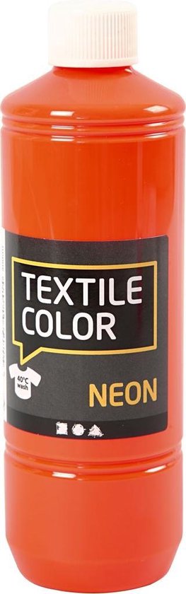 Creotime Textile Color Neon Oranje Textielverf - 500ml | bol.com