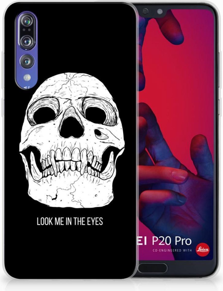 Silicone Back Case Huawei P20 Pro Skull Eyes