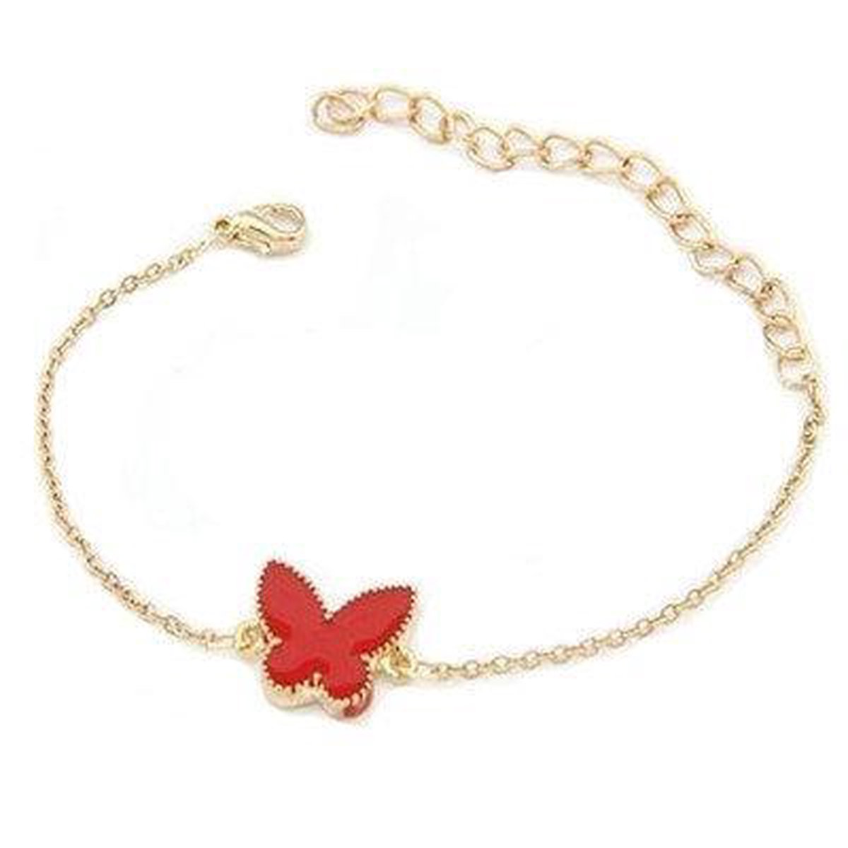 Armband Vlinder - 18-20 cm - Gouden armband met vlinder hanger | bol.com