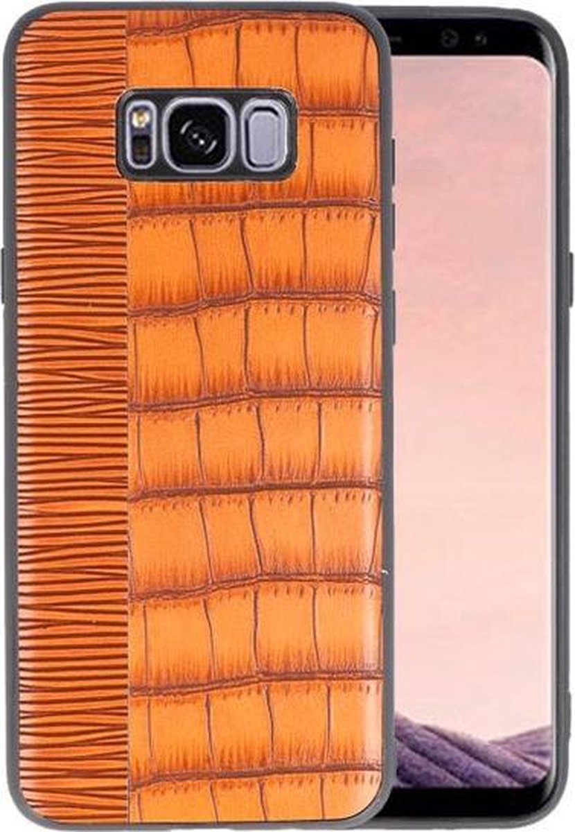 Croco Bruin hard case hoesje voor Samsung Galaxy S8 Plus