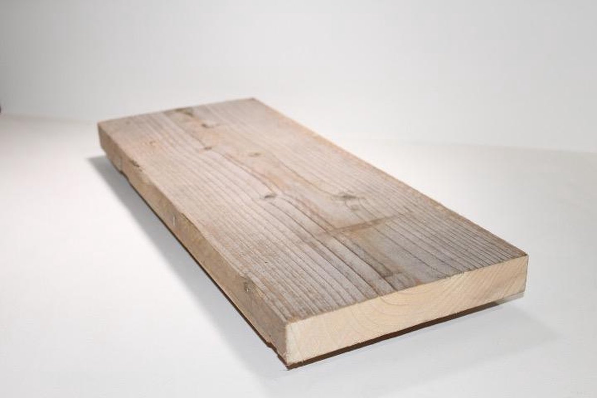 Steigerhouten plank, Steigerplank 95cm (2x geschuurd) | Steigerhout Wandplank | Steigerplanken | Landelijk | Industrieel | Loft | Hout | - absteigerhout