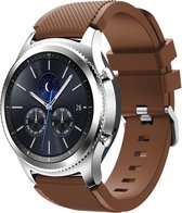 KELERINO. Siliconen bandje geschikt voor Samsung Galaxy Watch (46mm)/Gear S3 - Bruin