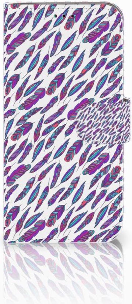 Samsung Galaxy A40 Telefoon Hoesje Feathers Color