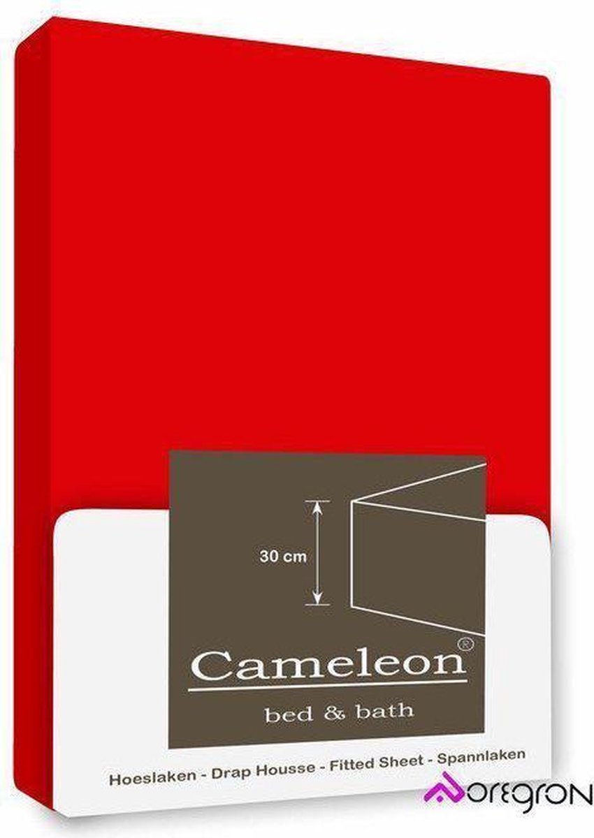 Cameleon Hoeslaken Rood 90x220cm