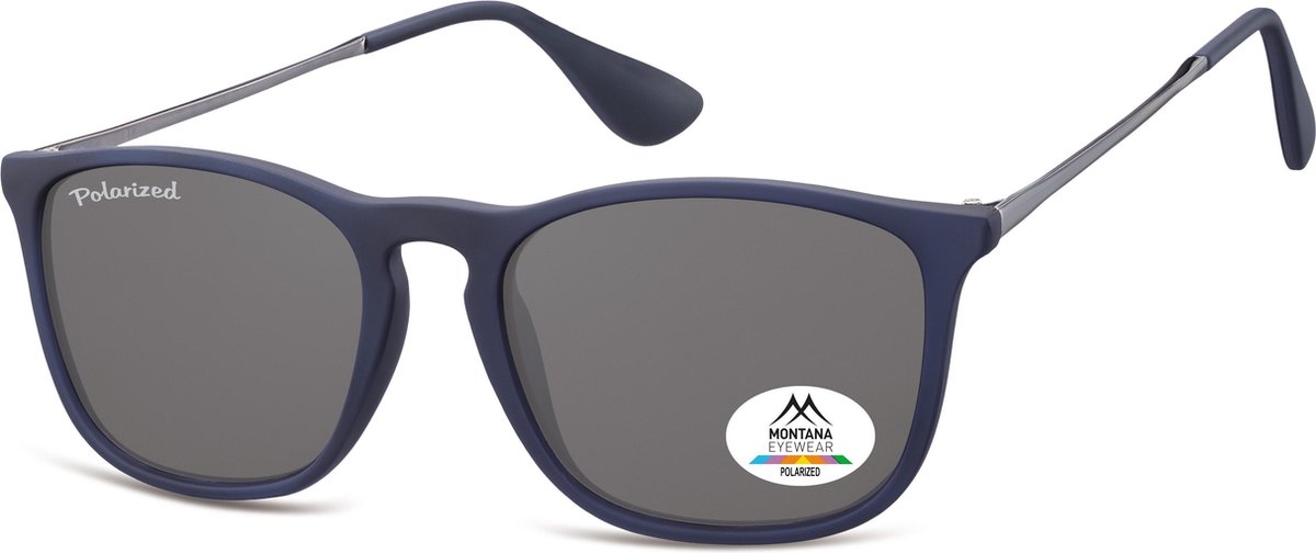 Montana MP34D- zonnebril- blauw- vierkant metalen veren- polarizerend