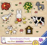 Ravensburger houten puzzel Nijntje op de boerderij - 8 stukjes - Multicolor