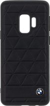 BMW Hexagon Leather Back Case - Geschikt voor Samsung Galaxy S9 - Zwart