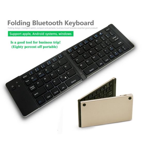 F66 opvouwbaar Bluetooth draadloos toetsenbord met 66 toetsen, ondersteuning voor Android Windows iOS (goud) F66 opvouwbaar Bluetooth draadloos toetsenbord met 66 toetsen, ondersteuning voor Android Windows iOS (goud)