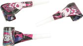 Amscan Roltongen Monster High Roze/zwart 8 Stuks 30 Cm