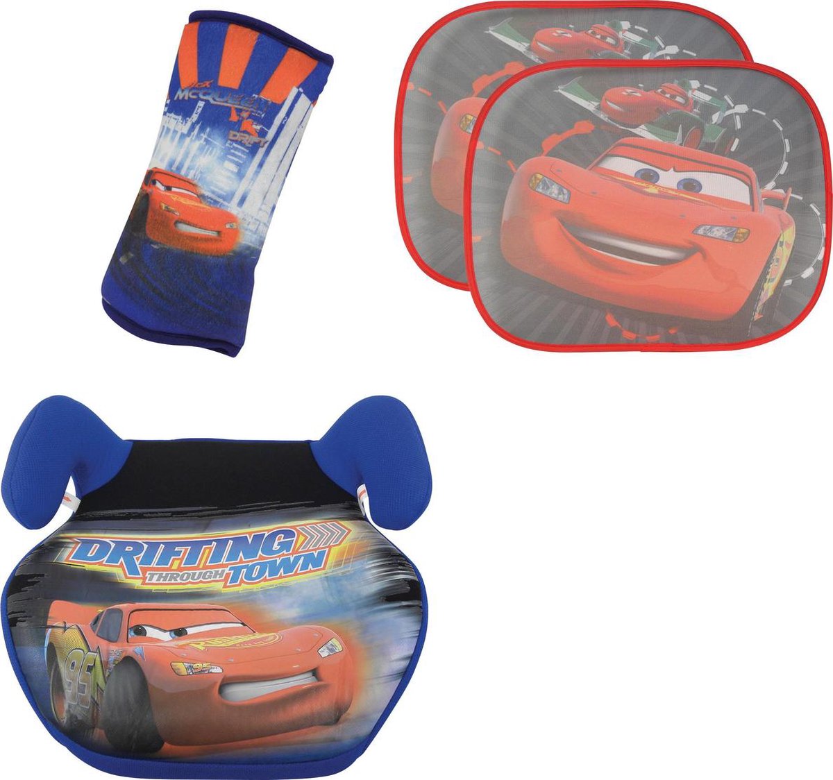 Disney Cars Travelset - Zitverhoger - gordelkussen - 2 opvouwbare  zonneschermen | bol.com