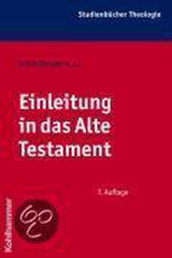 Boek: Einleitung in das Alte Testament, 1. Auflage. Rood met witte tekst en Kohlhammer logo.