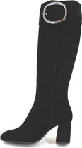 Stravers - Maat 32 Exclusieve GoGo Laarzen zwart suede 70's blok hak kleine maten